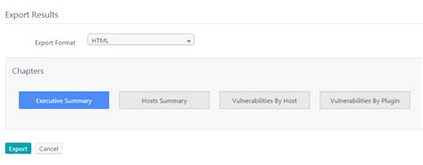 Export a Scan (Tenable Nessus 10.7).